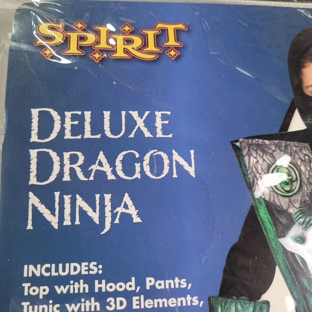 New Spirit Child's Deluxe Dragon Ninja Halloween Costume Size 4-6